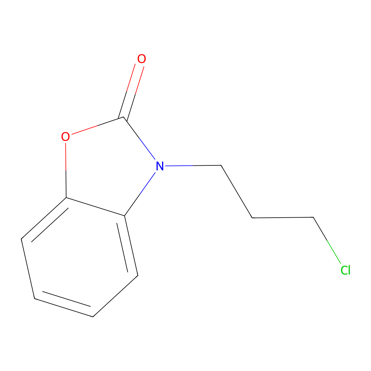 2(3H)-Benzoxazolone, 3-(3-chloropropyl)- molecular structure, CAS 18845-22-2