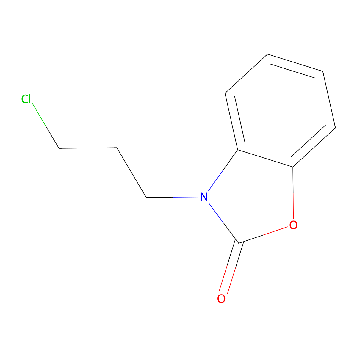2(3H)-Benzoxazolone, 3-(3-chloropropyl)- molecular structure, CAS 18845-22-2