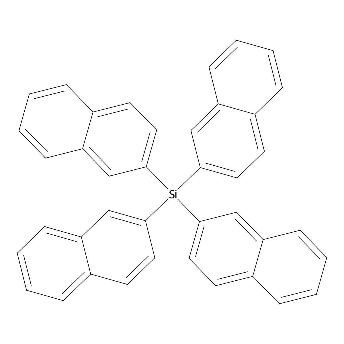 Silane, tetra-2-naphthalenyl- molecular structure, CAS 18845-52-8