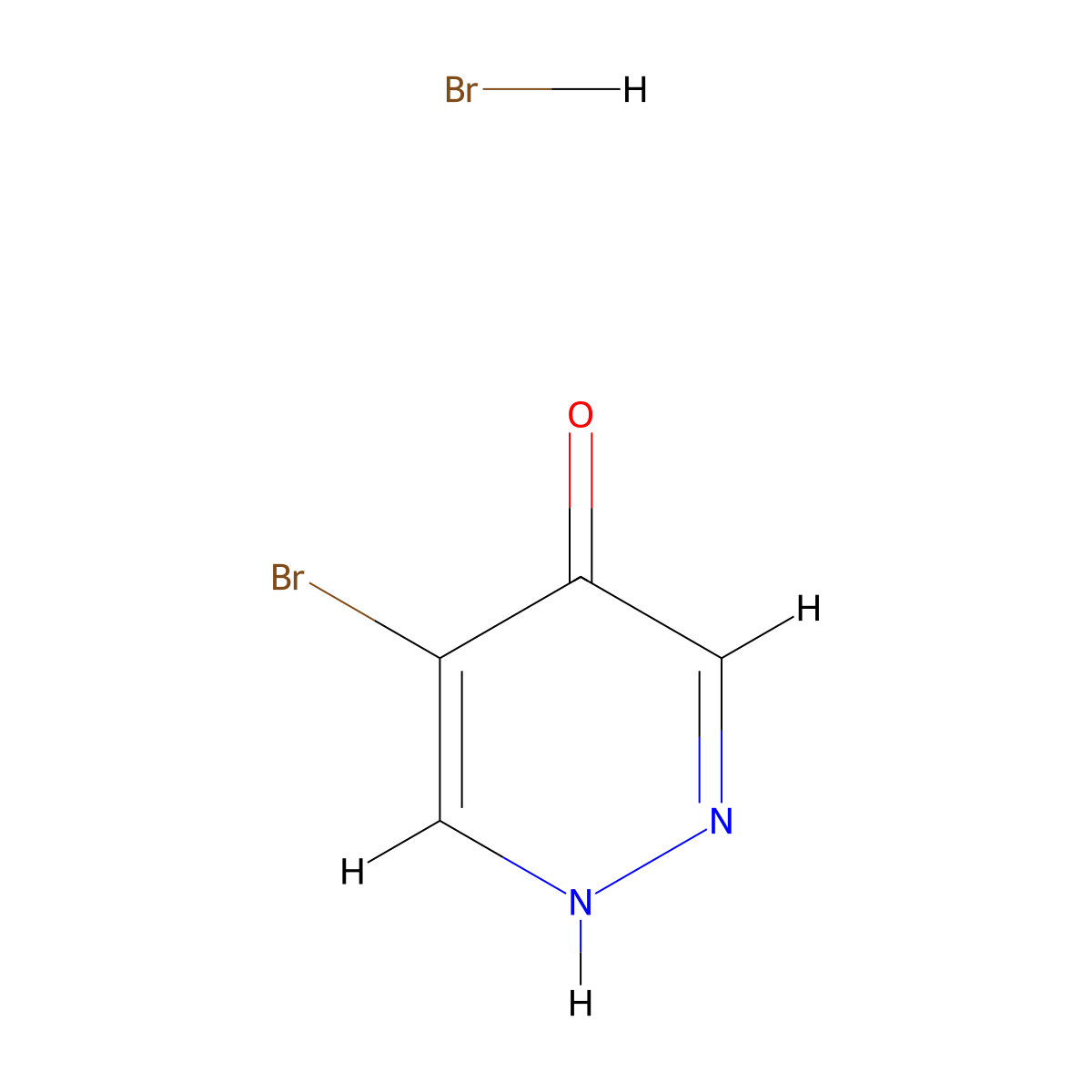 5-Bromopyridazin-4-ol hydrobromide molecular structure, CAS 1884550-23-5
