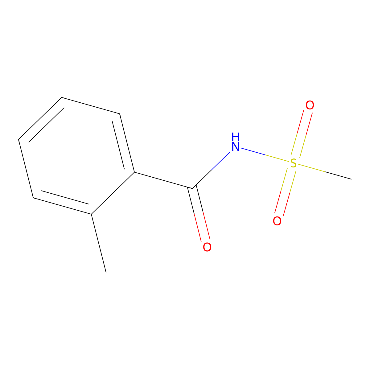 N-methanesulfonyl-2-methylbenzamide molecular structure, CAS 1884553-04-1