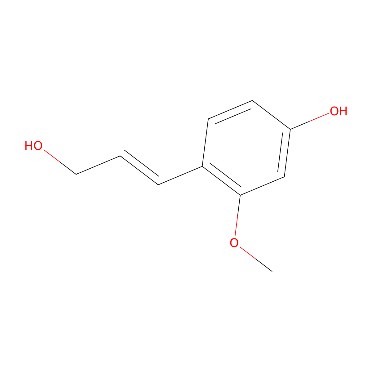4-(3-Hydroxyprop-1-en-1-yl)-3-methoxyphenol molecular structure, CAS 1884577-93-8