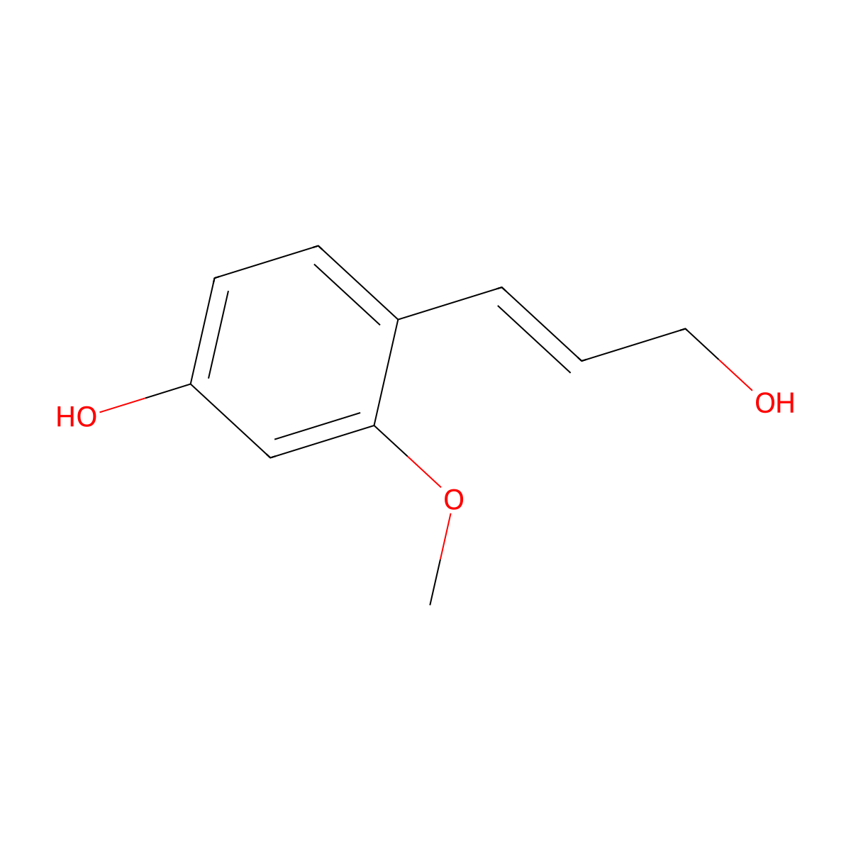 4-(3-Hydroxyprop-1-en-1-yl)-3-methoxyphenol molecular structure, CAS 1884577-93-8