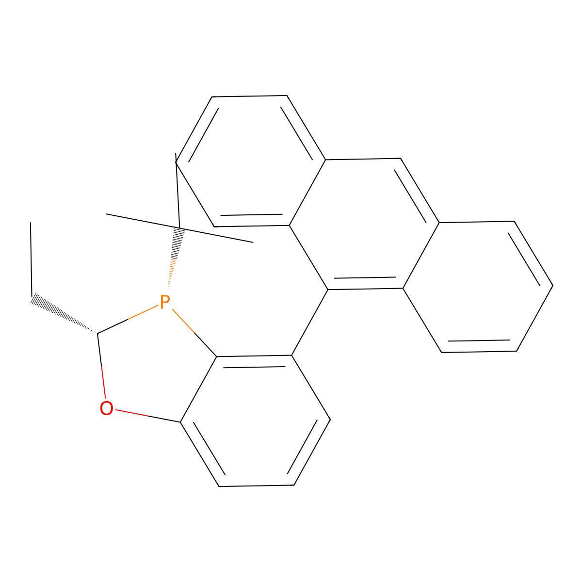 (2S,3S)-4-(anthracen-9-yl)-3-(tert-butyl)-2-ethyl-2,3-dihydrobenzo[d][1,3]oxaphosphole molecular structure, CAS 1884594-03-9
