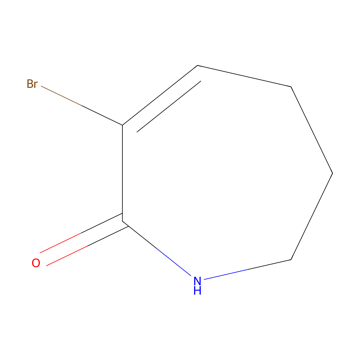 3-bromo-2,5,6,7-tetrahydro-1H-azepin-2-one molecular structure, CAS 1884611-72-6