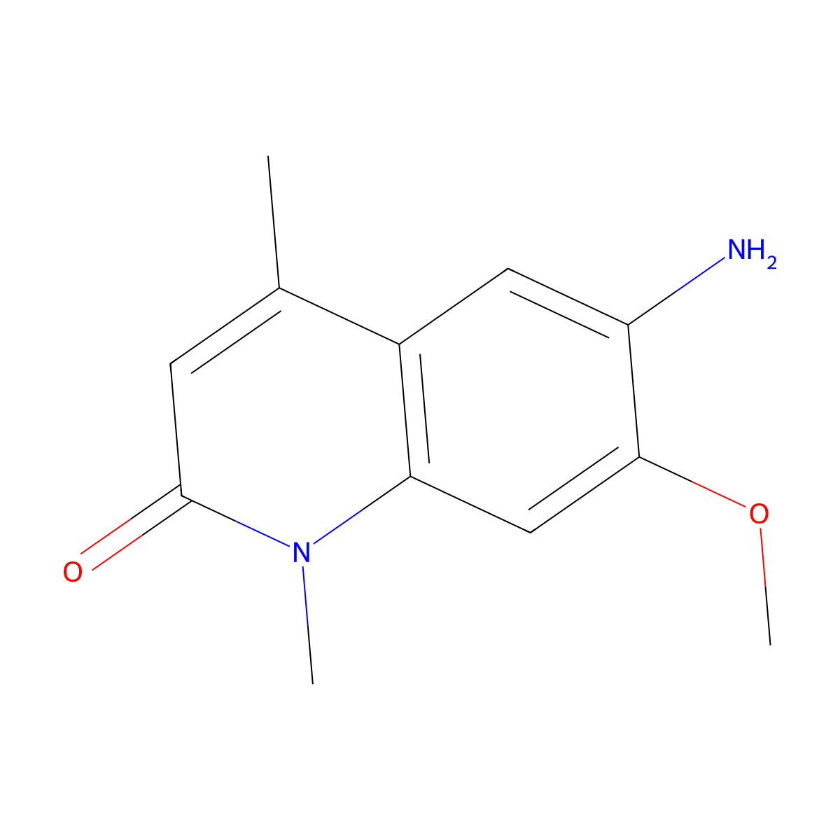 6-Amino-7-methoxy-1,4-dimethylquinolin-2(1H)-one molecular structure, CAS 1884641-65-9