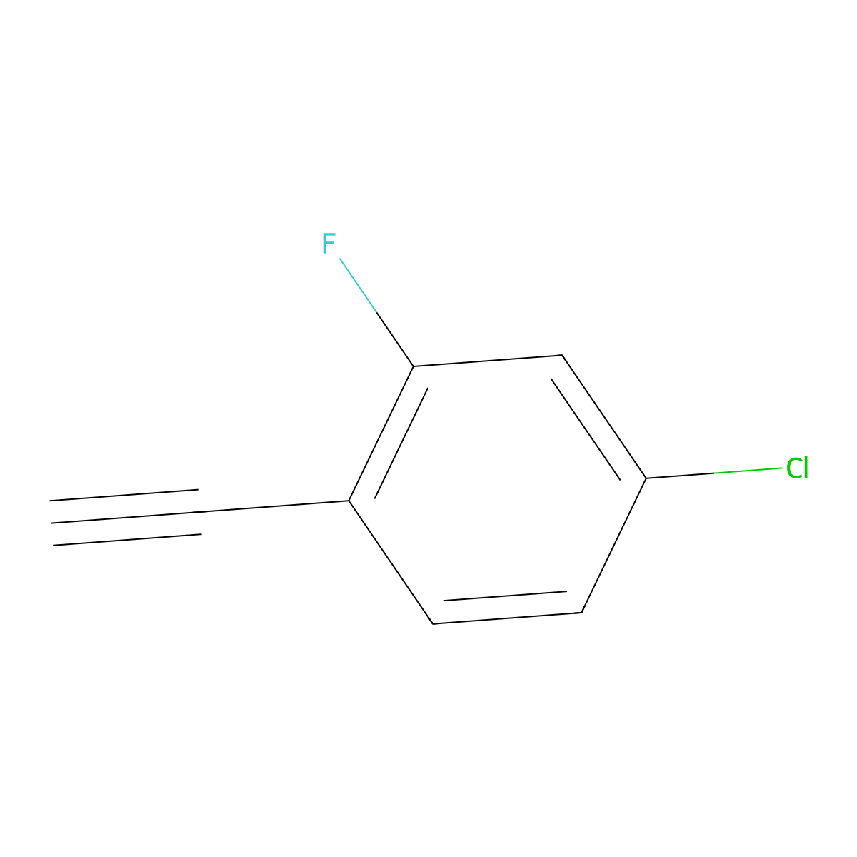 4-Chloro-1-ethynyl-2-fluorobenzene molecular structure, CAS 188472-71-1
