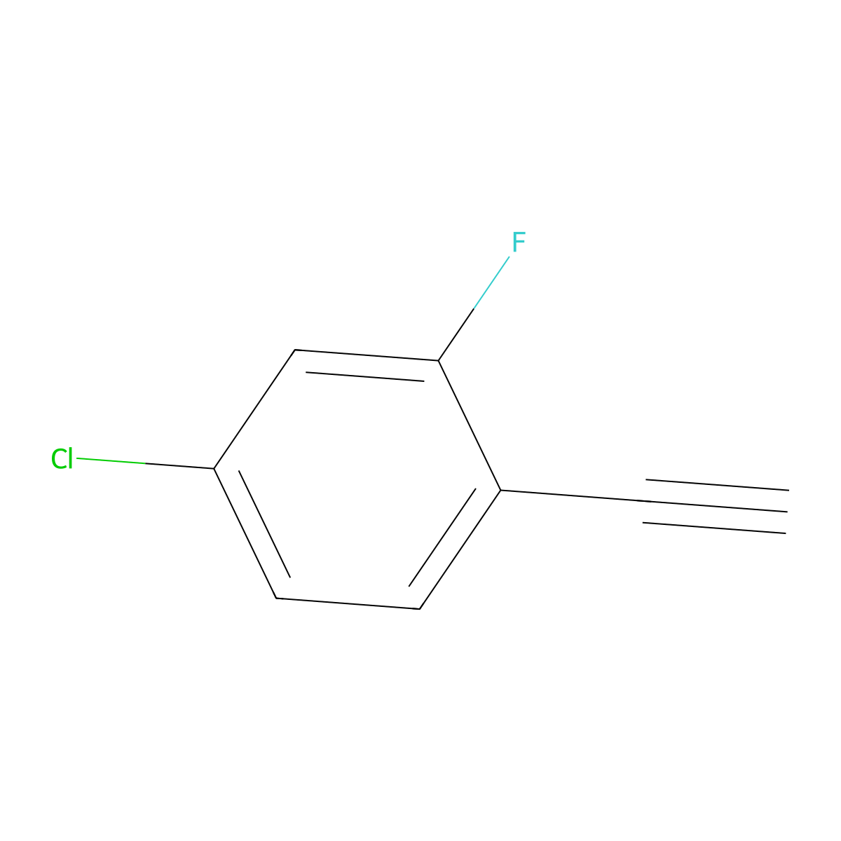 4-Chloro-1-ethynyl-2-fluorobenzene molecular structure, CAS 188472-71-1