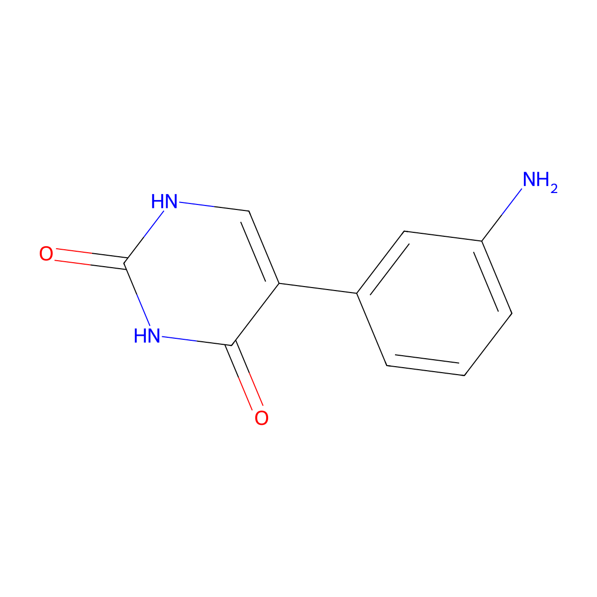 5-(3-aminophenyl)-1H-pyrimidine-2,4-dione molecular structure, CAS 188482-44-2