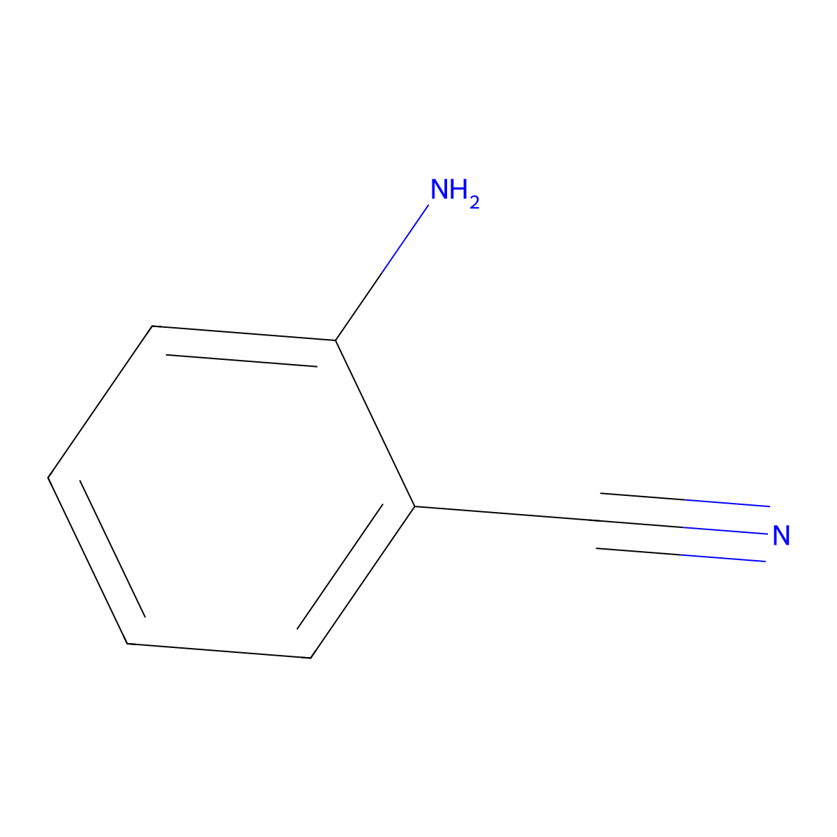 2-Aminobenzonitrile molecular structure, CAS 1885-29-6