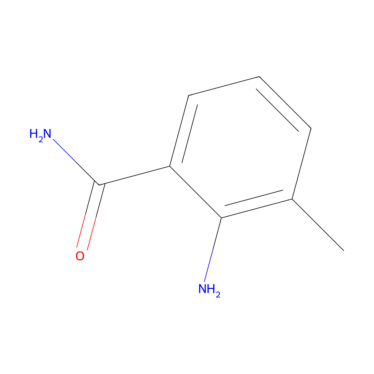 2-Amino-3-methylbenzamide molecular structure, CAS 1885-32-1