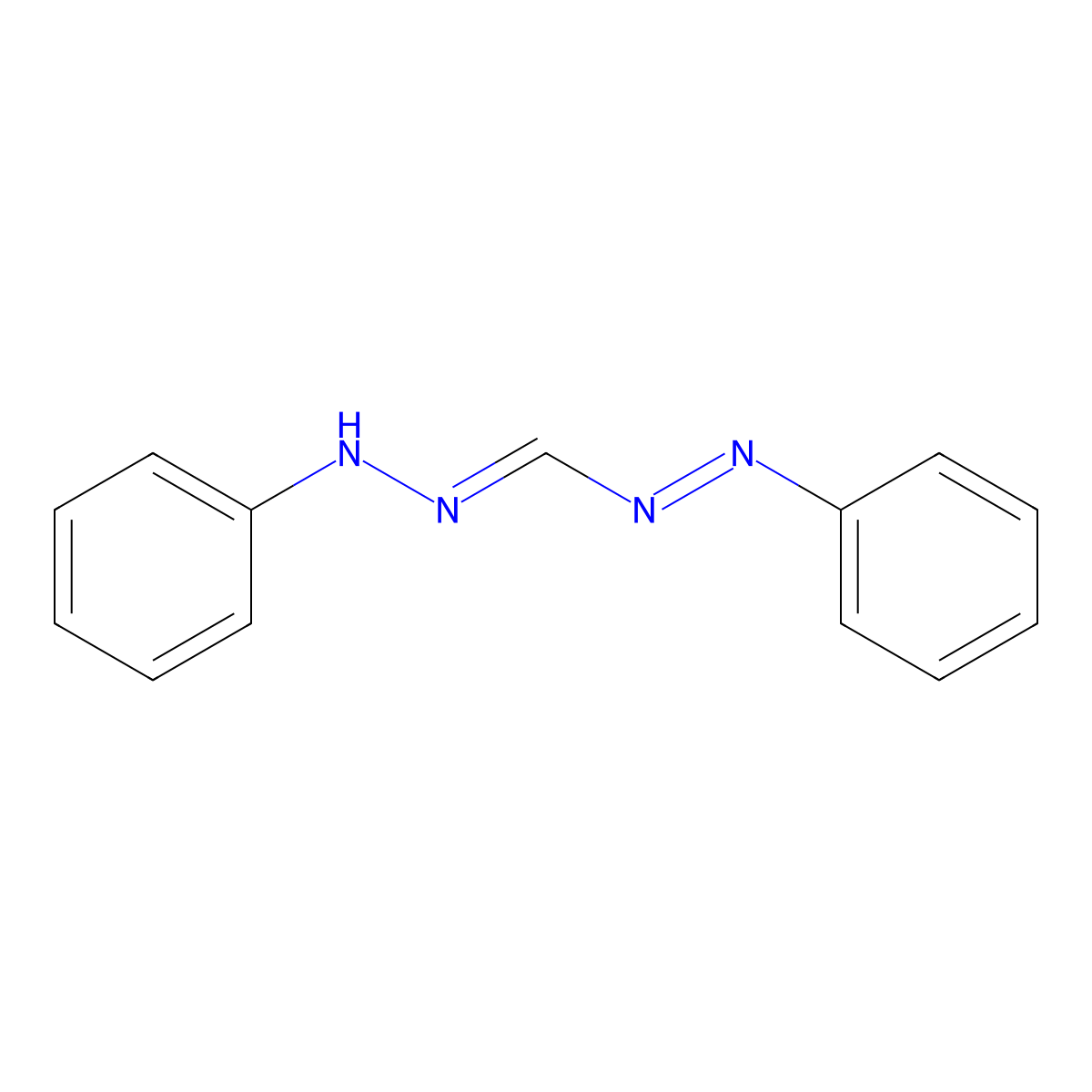 1,5-Diphenylformazan molecular structure, CAS 1885-34-3
