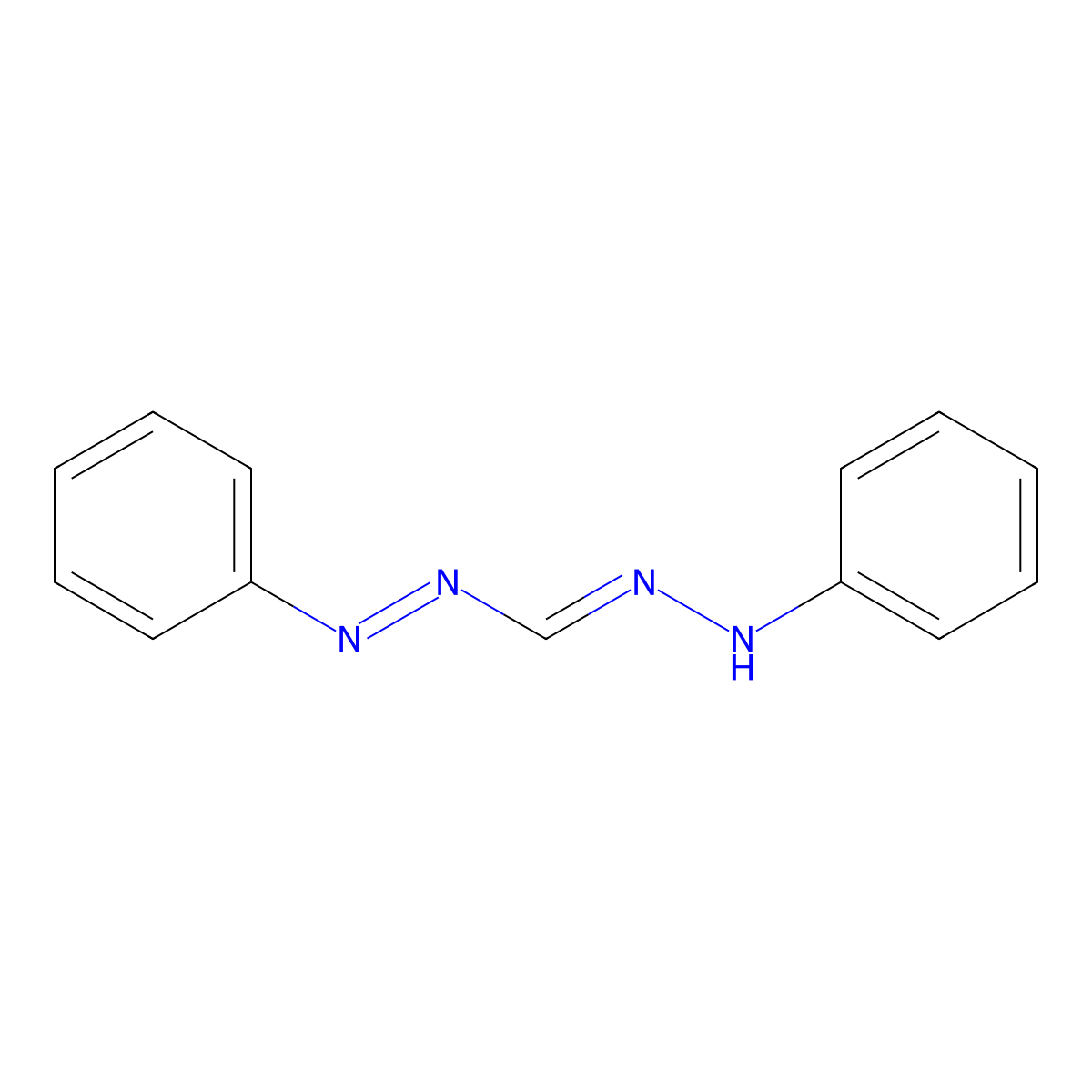 1,5-Diphenylformazan molecular structure, CAS 1885-34-3