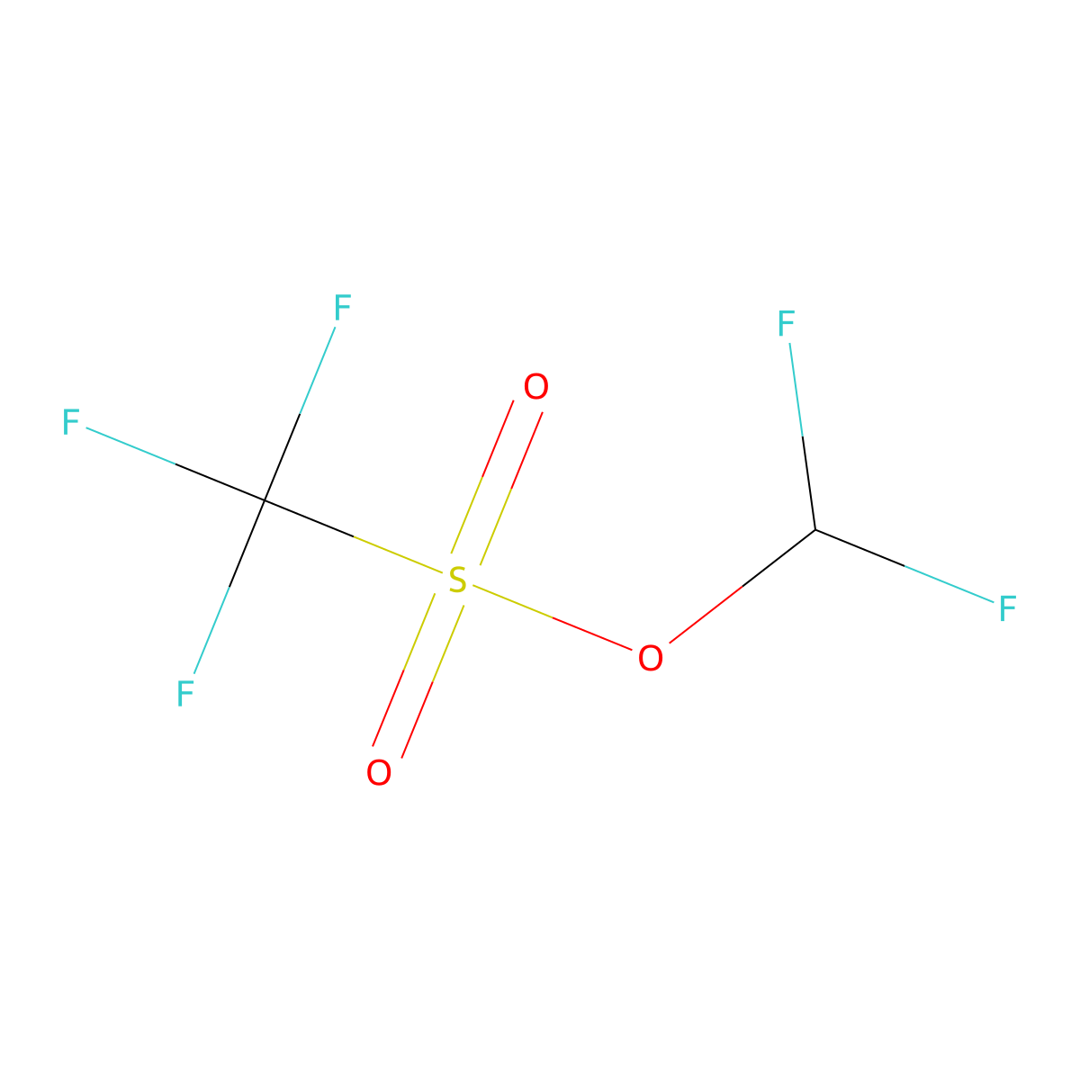 Difluoromethyl trifluoromethanesulfonate molecular structure, CAS 1885-46-7