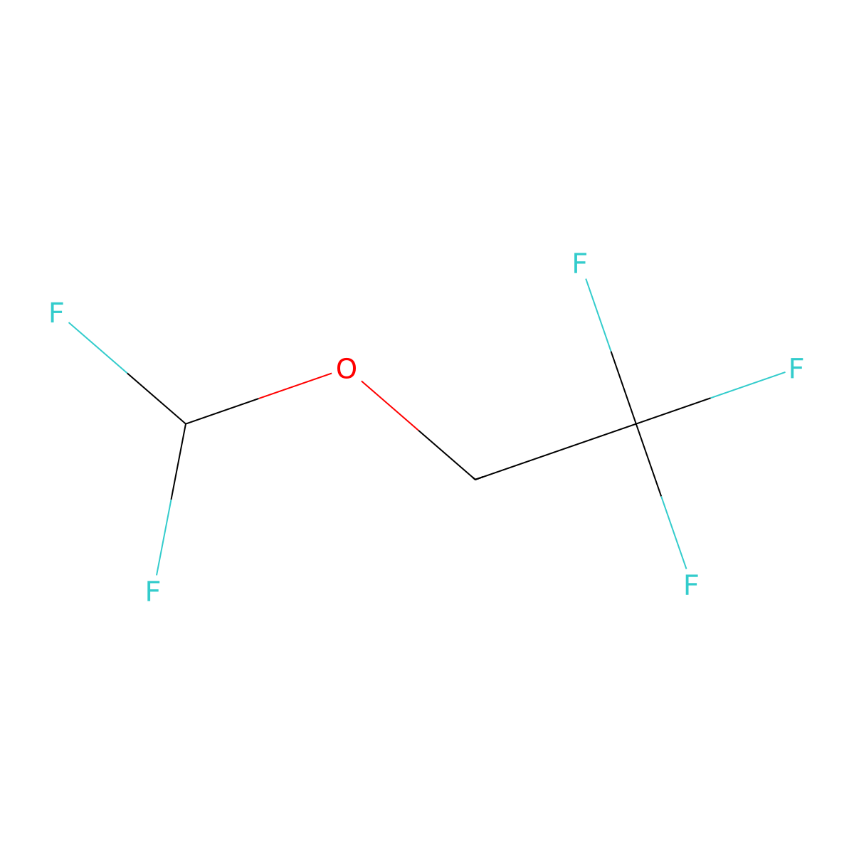 2,2,2-Trifluoroethyl difluoromethyl ether molecular structure, CAS 1885-48-9