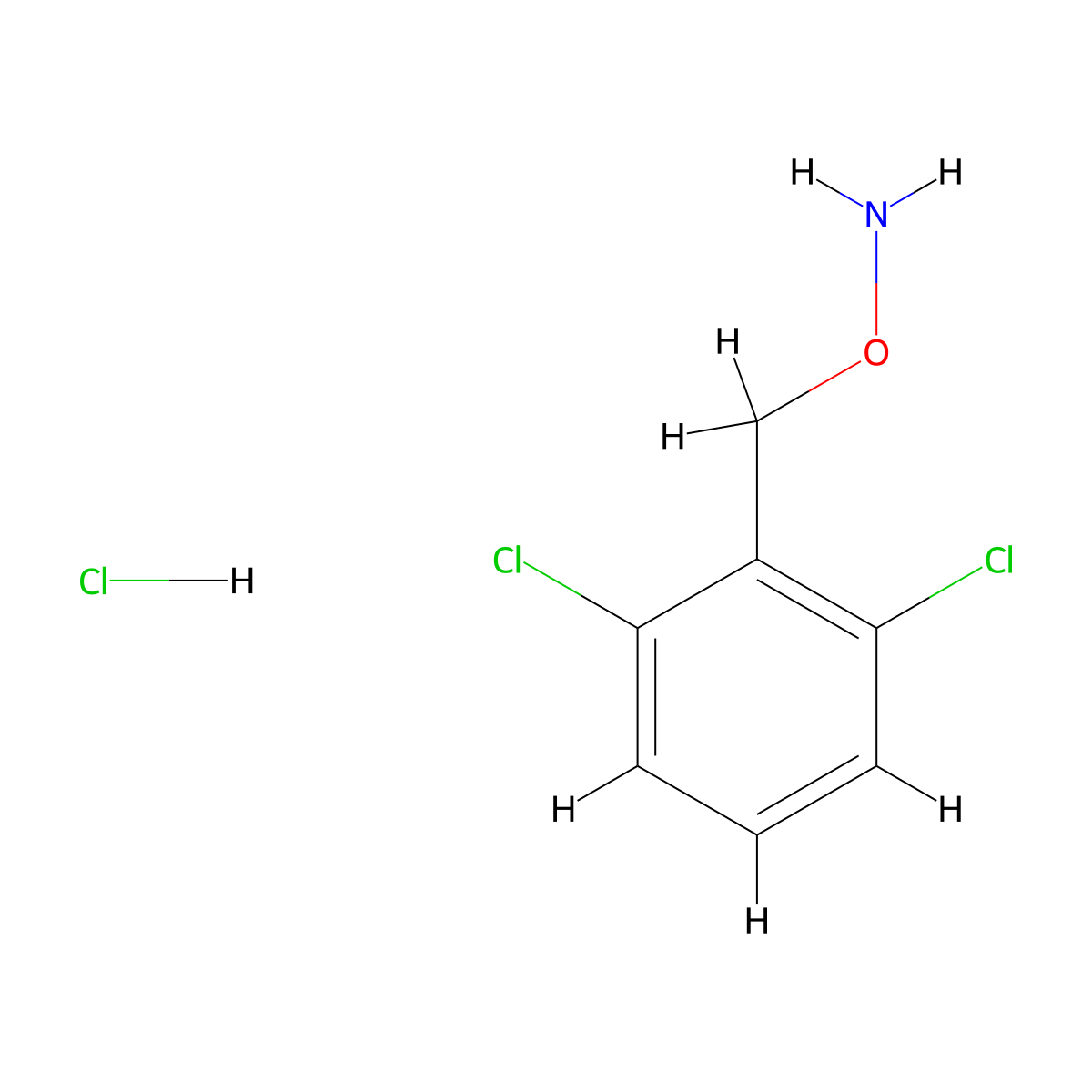 o-(2,6-Dichlorobenzyl)hydroxylamine hydrochloride molecular structure, CAS 1885-52-5