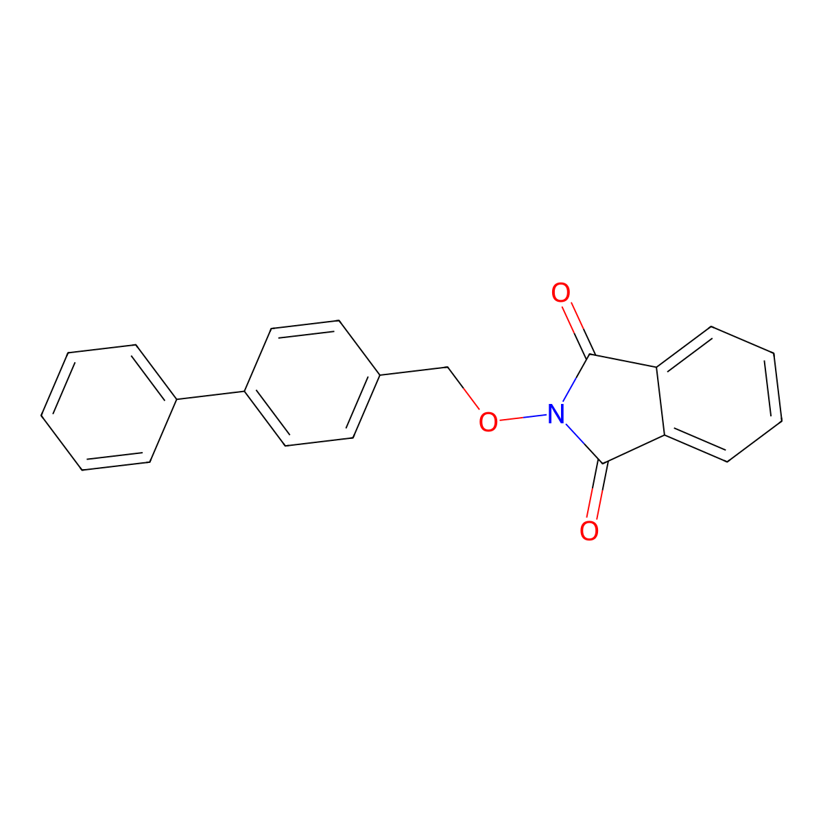 2-([1,1'-Biphenyl]-4-ylmethoxy)isoindoline-1,3-dione molecular structure, CAS 1885-53-6