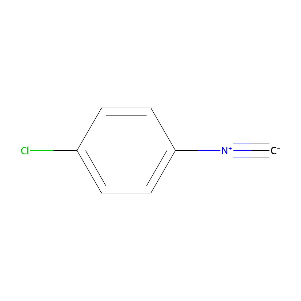 4-Chlorophenyl isocyanide molecular structure, CAS 1885-81-0