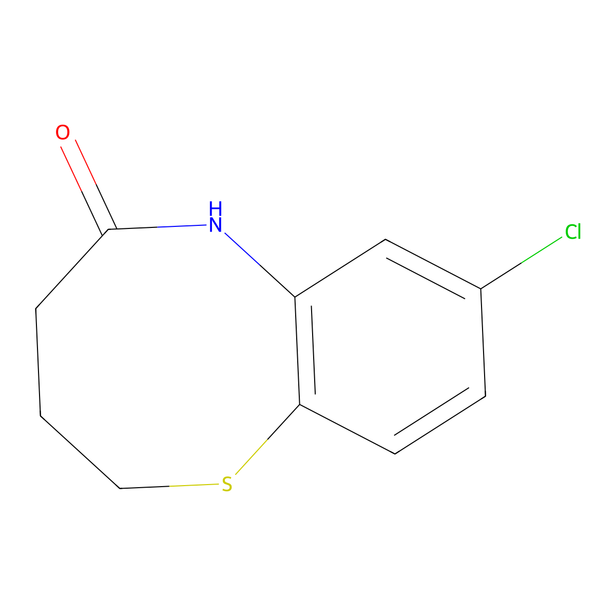 8-Chloro-3,4-dihydro-2H-1,6-benzothiazocin-5(6H)-one molecular structure, CAS 18850-35-6