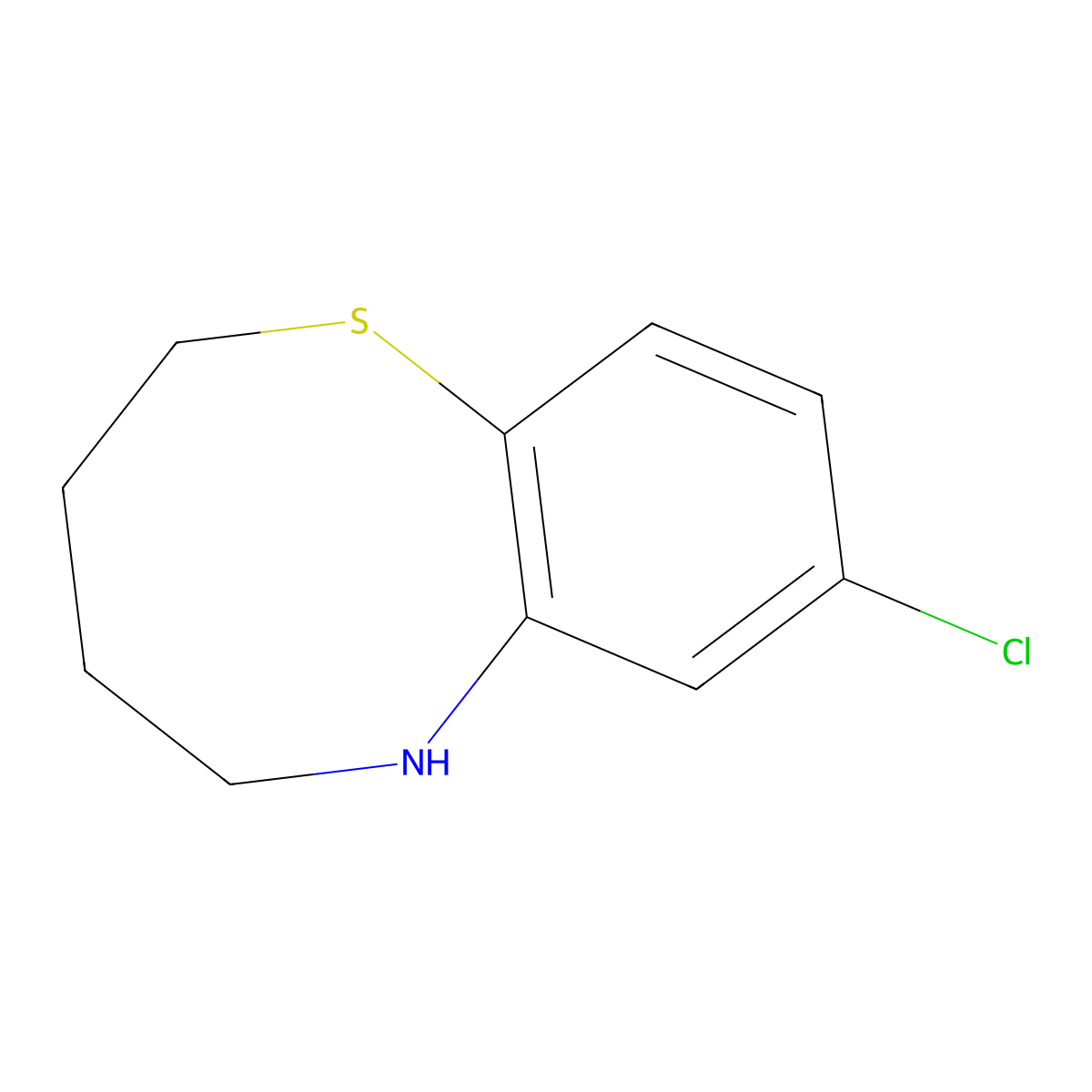 8-Chloro-3,4,5,6-tetrahydro-2h-1,6-benzothiazocine molecular structure, CAS 18850-44-7