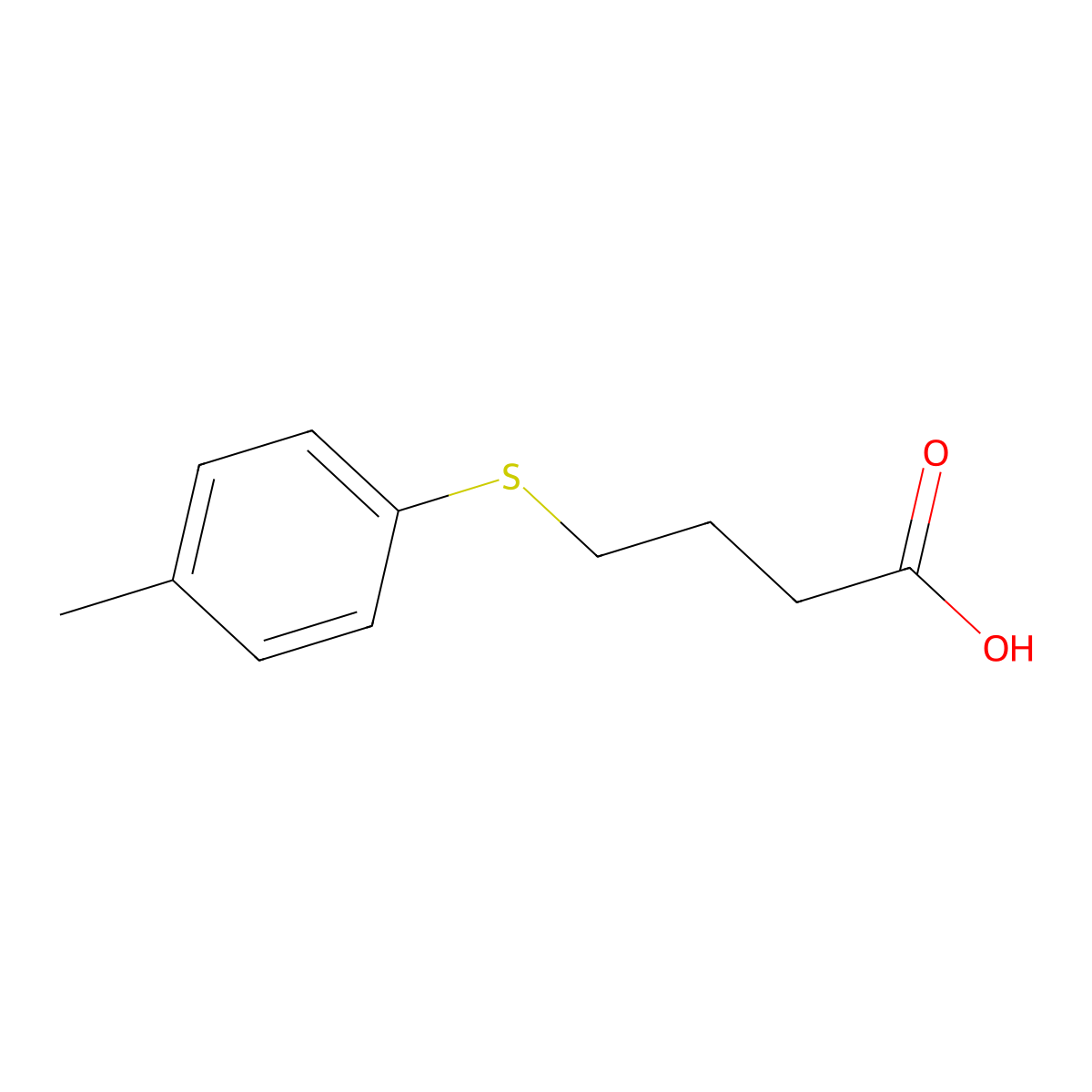 4-[(4-Methylphenyl)sulfanyl]butanoic acid molecular structure, CAS 18850-48-1