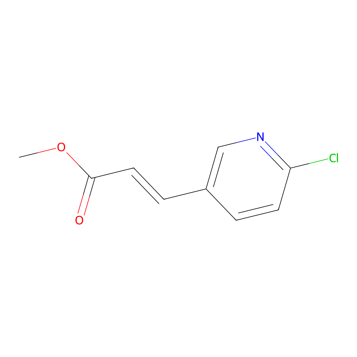 (E)-Methyl 3-(6-chloropyridin-3-yl)acrylate molecular structure, CAS 188524-63-2