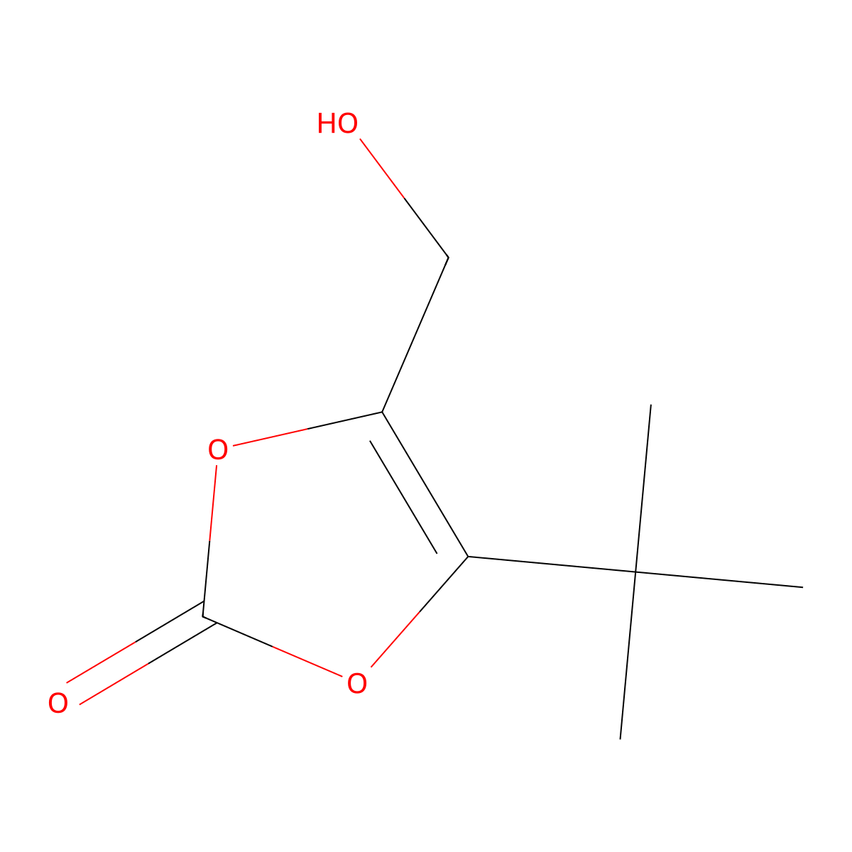 4-Tert-butyl-5-(hydroxymethyl)-1,3-dioxol-2-one molecular structure, CAS 188525-93-1