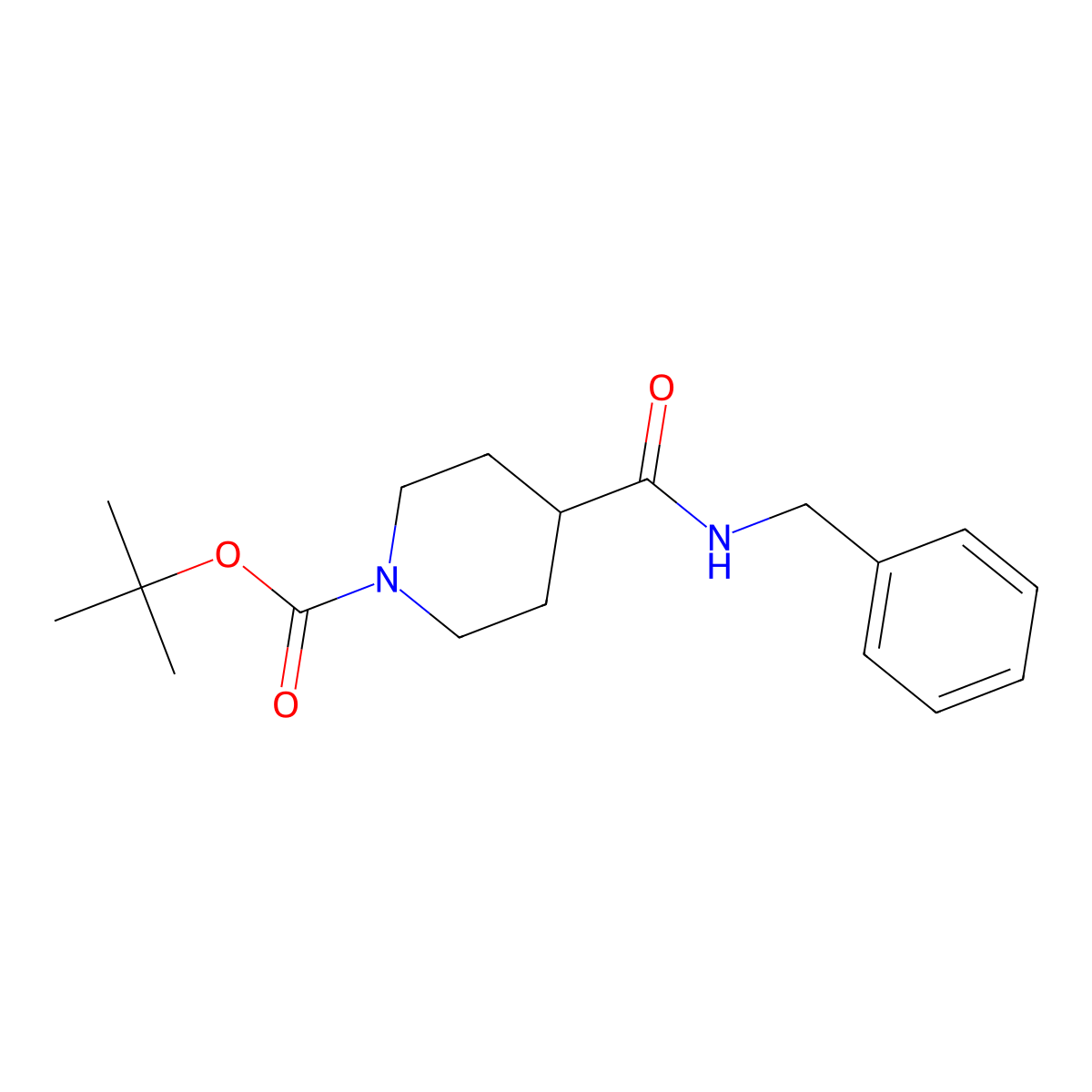 N-Benzyl 1-boc-piperidine-4-carboxamide molecular structure, CAS 188527-08-4