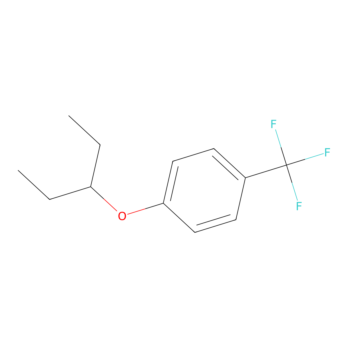 1-[(Pentan-3-yl)oxy]-4-(trifluoromethyl)benzene molecular structure, CAS 188527-52-8