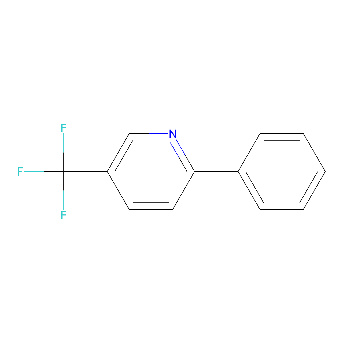 2-Phenyl-5-(trifluoromethyl)pyridine molecular structure, CAS 188527-56-2