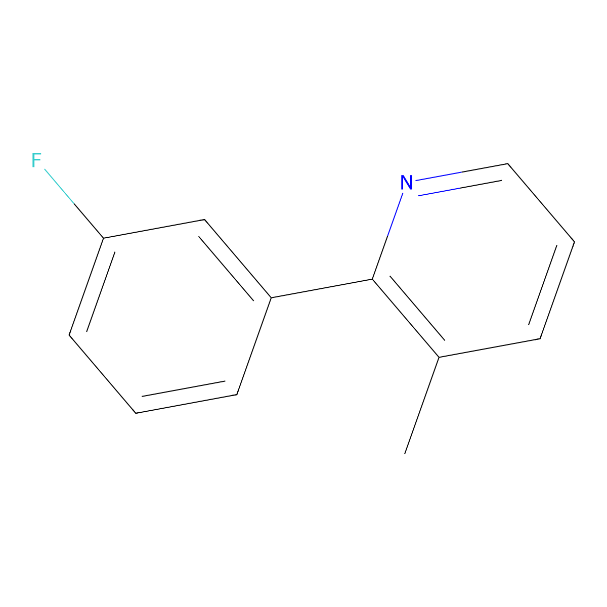 2-(3-Fluorophenyl)-3-methylpyridine molecular structure, CAS 188527-63-1