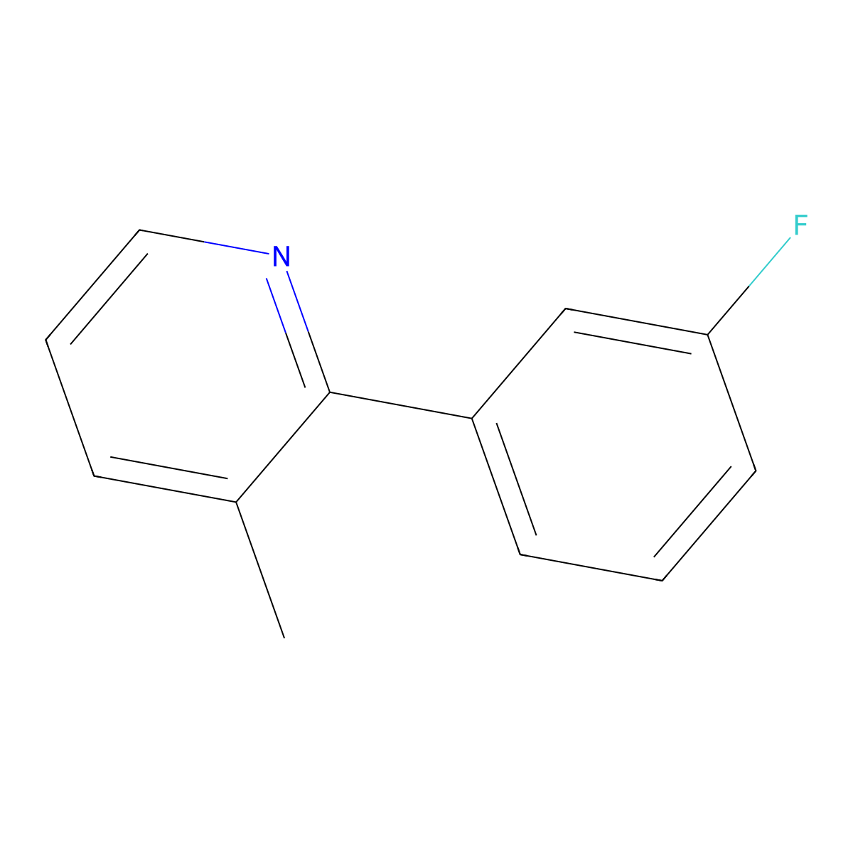 2-(3-Fluorophenyl)-3-methylpyridine molecular structure, CAS 188527-63-1