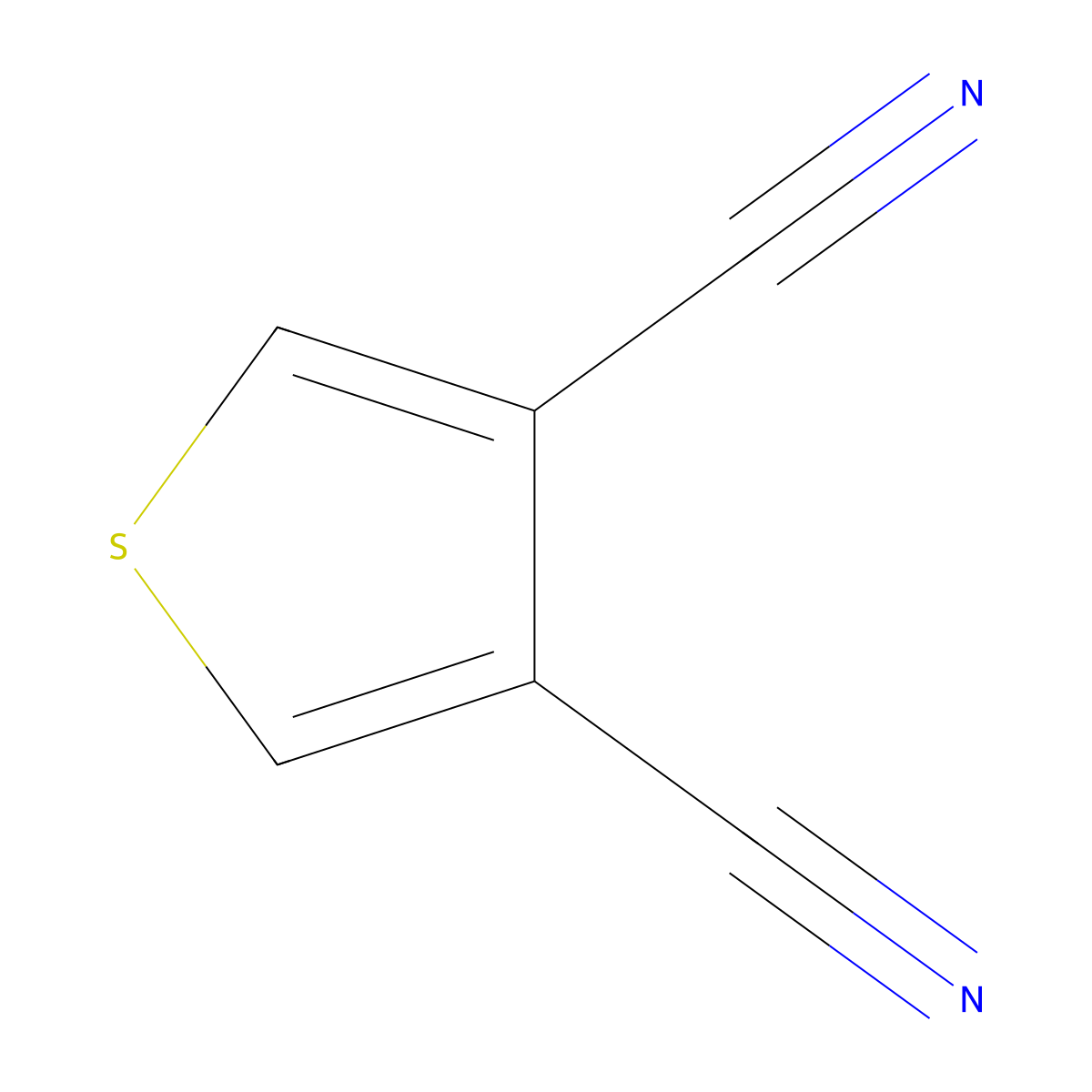 3,4-Dicyanothiophene molecular structure, CAS 18853-32-2