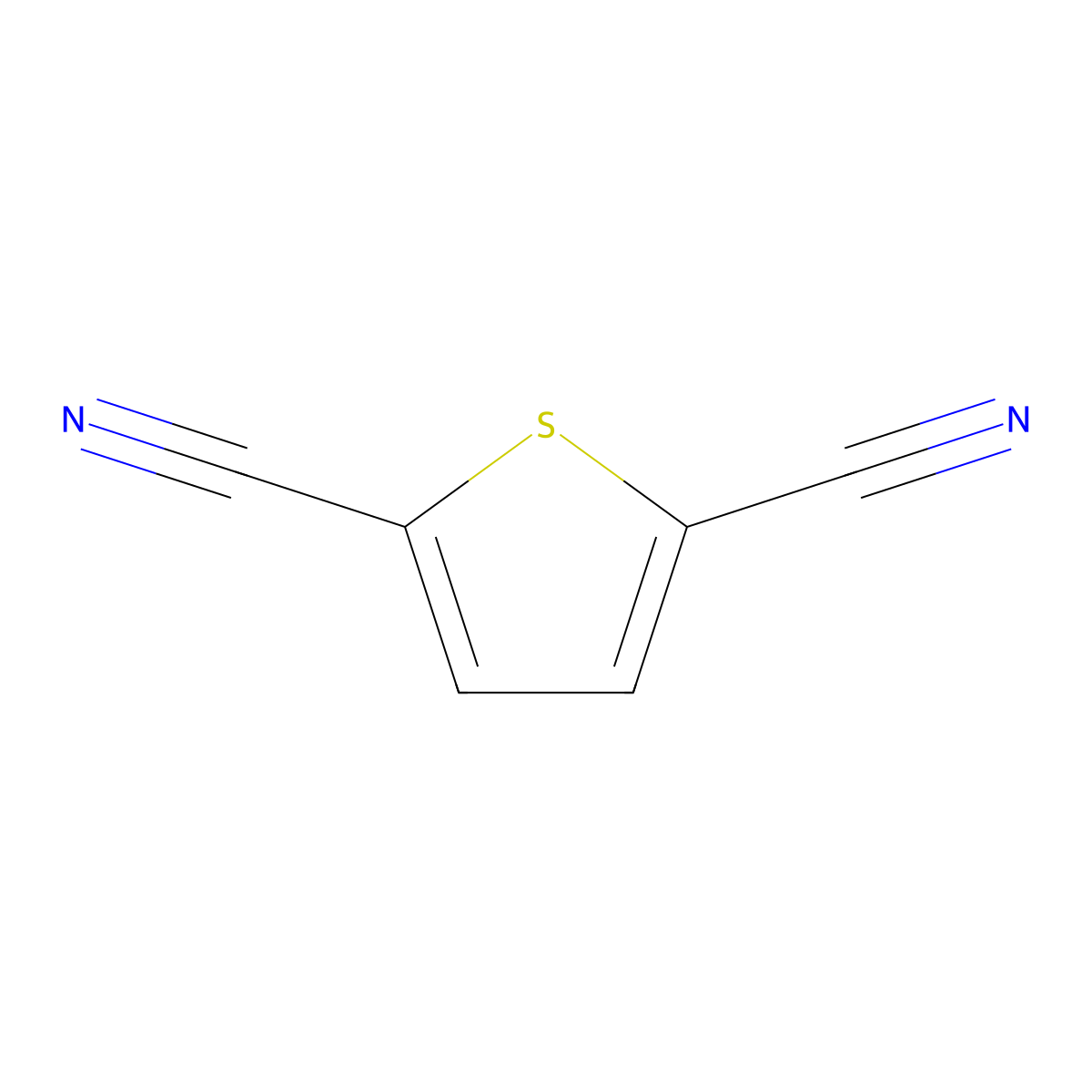 Thiophene-2,5-dicarbonitrile molecular structure, CAS 18853-40-2