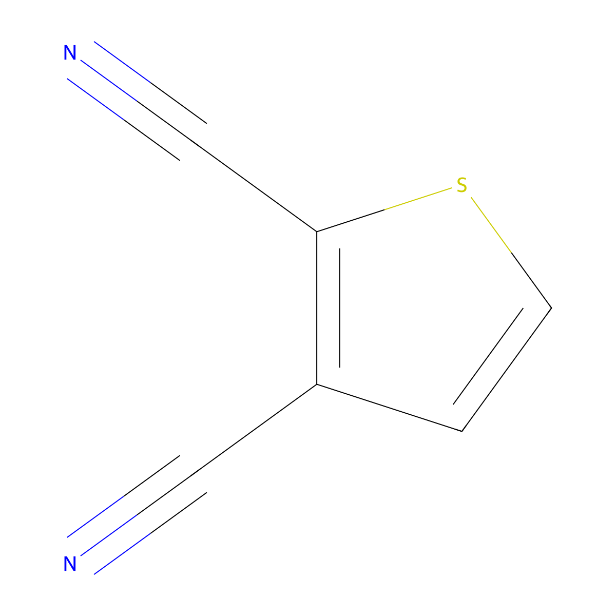 2,3-Thiophenedicarbonitrile molecular structure, CAS 18853-42-4