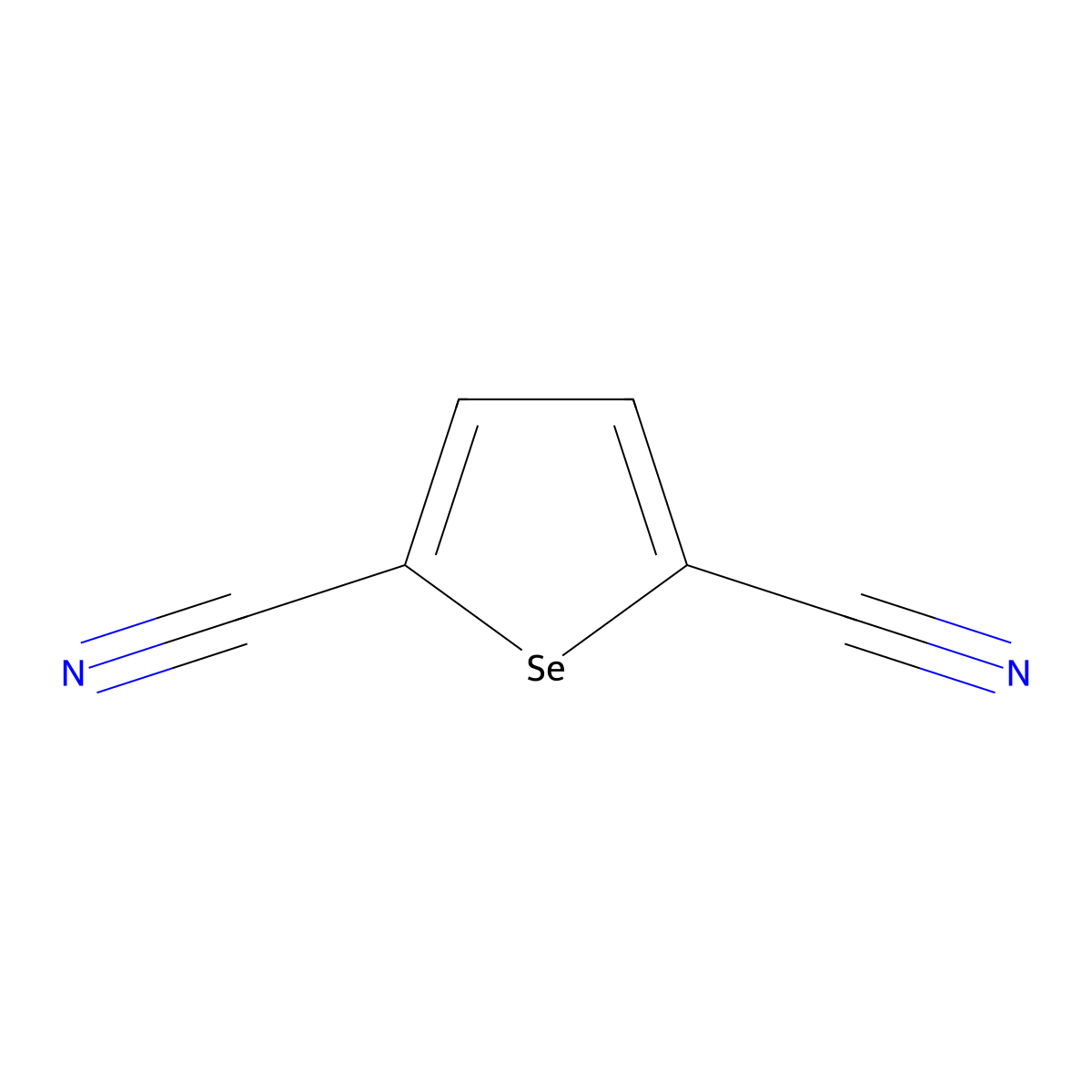 Selenophene-2,5-dicarbonitrile molecular structure, CAS 18853-43-5