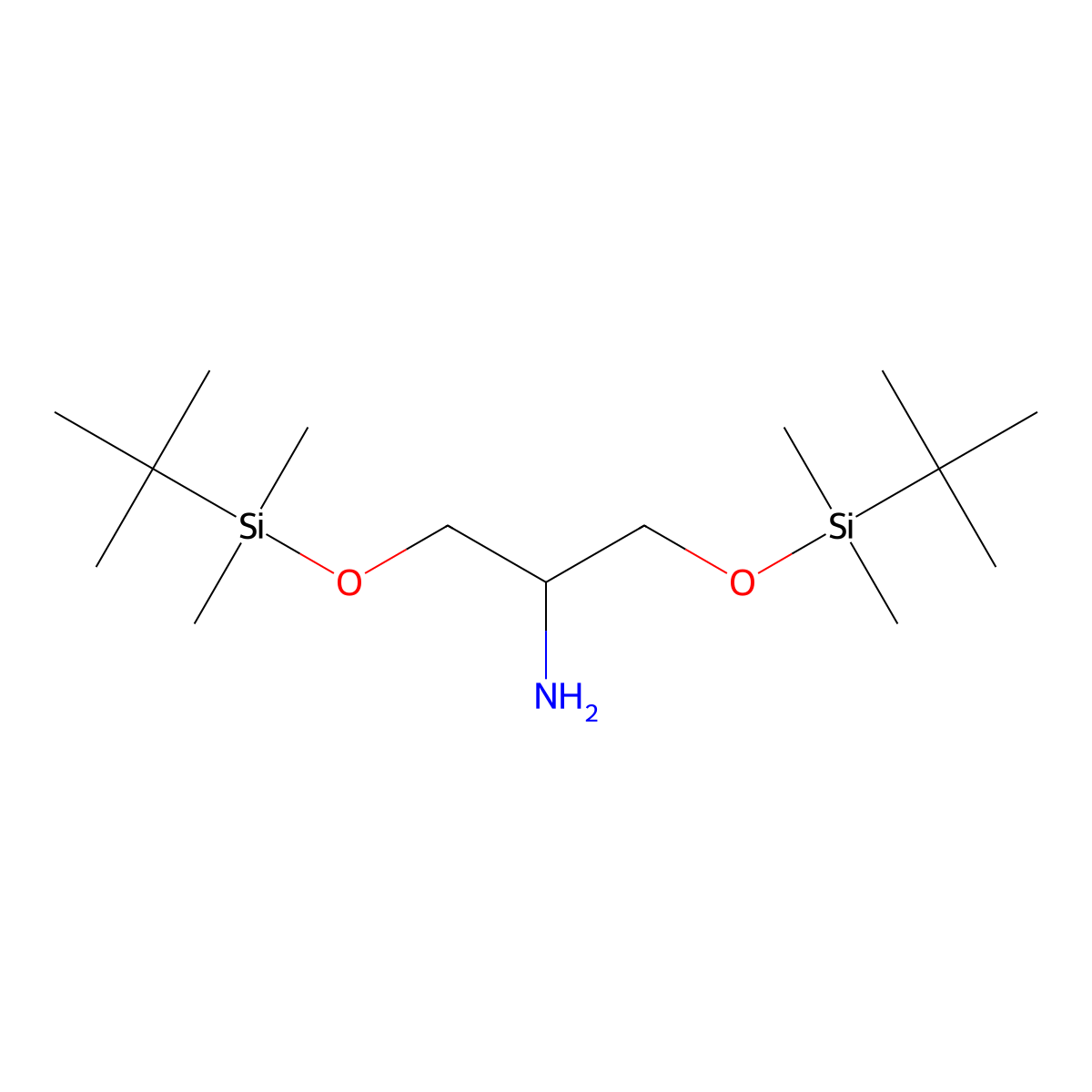 2,2,3,3,9,9,10,10-Octamethyl-4,8-dioxa-3,9-disilaundecan-6-amine molecular structure, CAS 188538-25-2