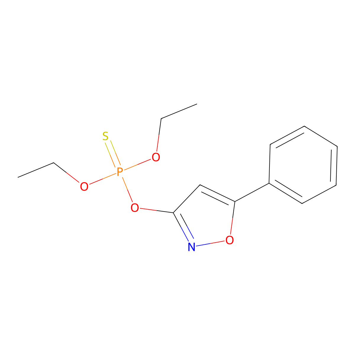 Isoxathion molecular structure, CAS 18854-01-8