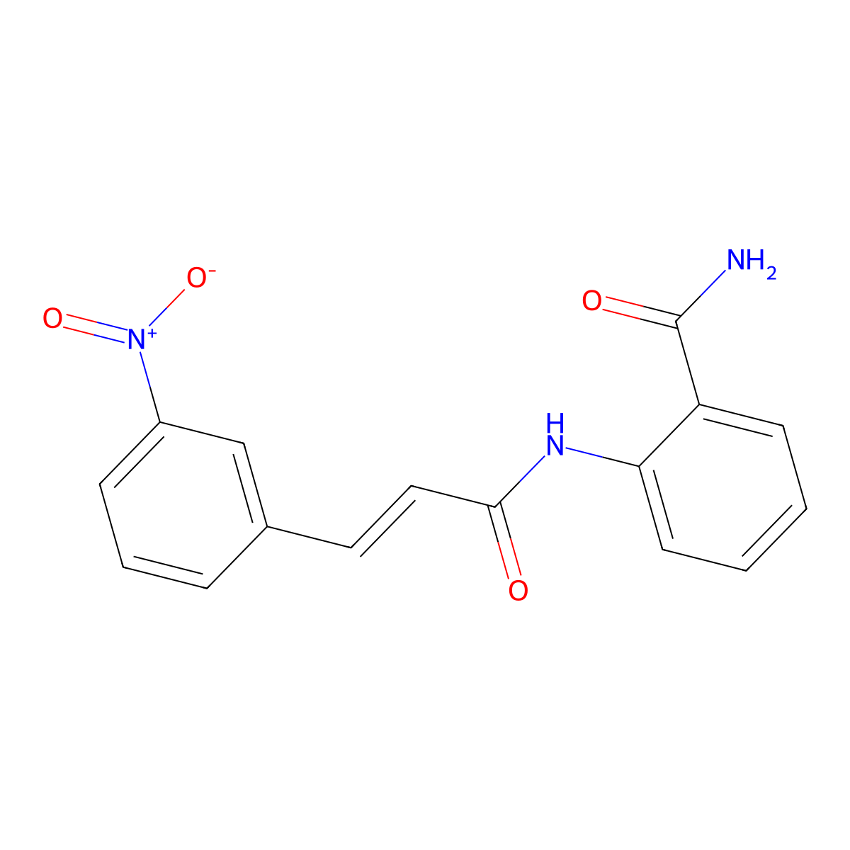 2-[(2E)-3-(3-nitrophenyl)prop-2-enamido]benzamide molecular structure, CAS 188544-09-4