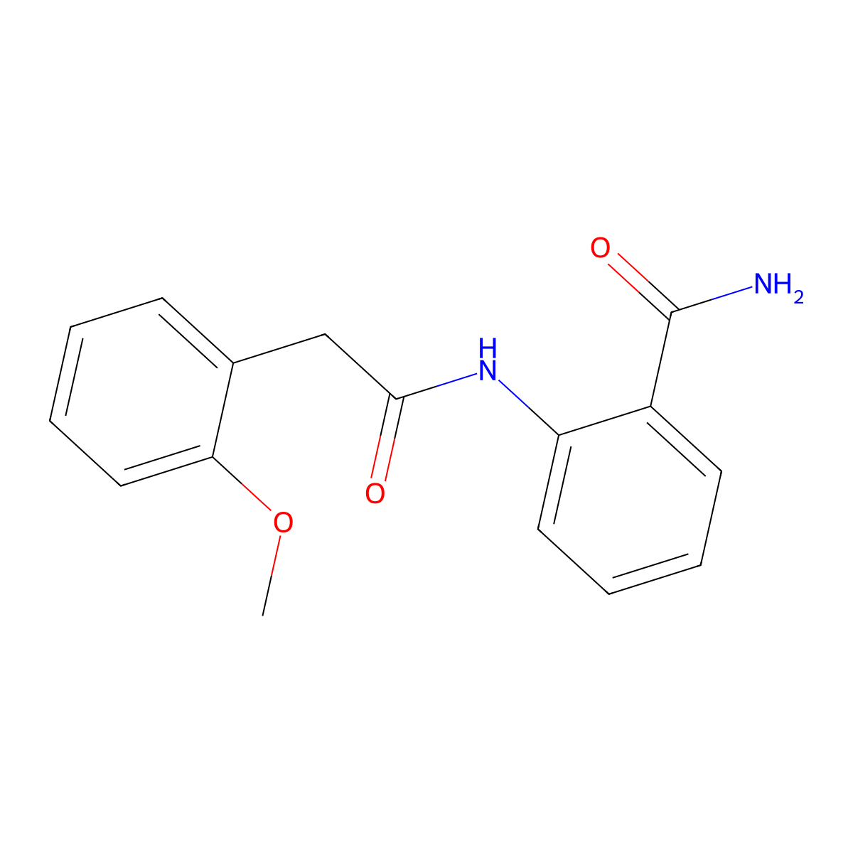 2-{[(2-Methoxyphenyl)acetyl]amino}benzamide molecular structure, CAS 188544-78-7