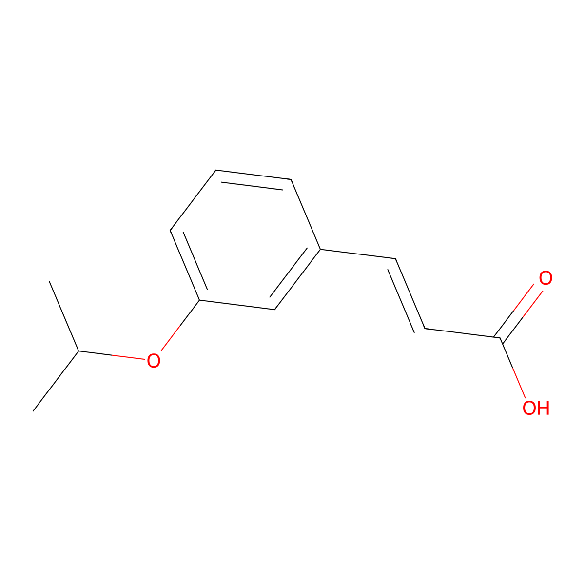 (2E)-3-[3-(propan-2-yloxy)phenyl]prop-2-enoic acid molecular structure, CAS 188545-14-4