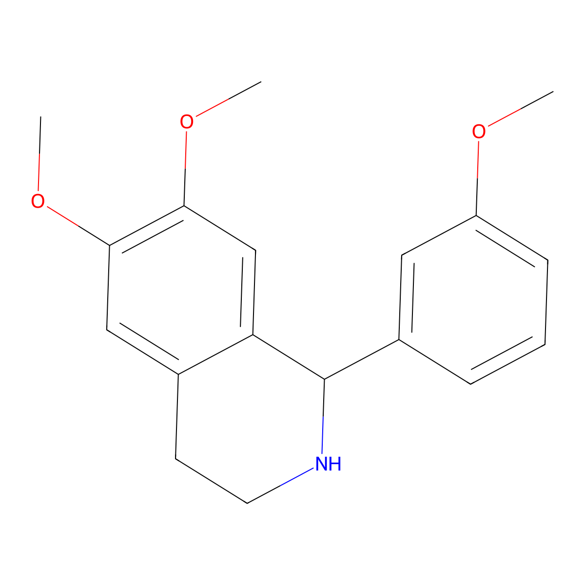 6,7-Dimethoxy-1-(3-methoxyphenyl)-1,2,3,4-tetrahydroisoquinoline molecular structure, CAS 188553-89-1