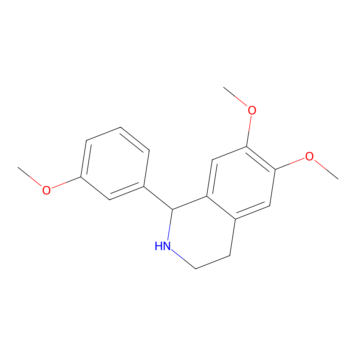 6,7-Dimethoxy-1-(3-methoxyphenyl)-1,2,3,4-tetrahydroisoquinoline molecular structure, CAS 188553-89-1
