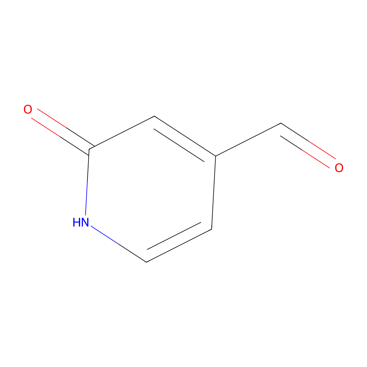 2-Hydroxy-4-pyridinecarboxaldehyde molecular structure, CAS 188554-13-4
