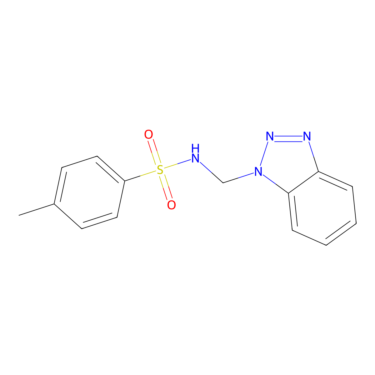 N-(1H-1,2,3-Benzotriazol-1-ylmethyl)-4-methylbenzene-1-sulfonamide molecular structure, CAS 188564-46-7