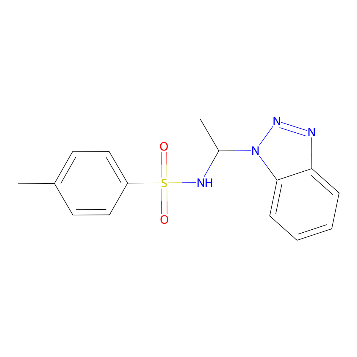 N-[1-(1H-1,2,3-Benzotriazol-1-yl)ethyl]-4-methylbenzene-1-sulfonamide molecular structure, CAS 188564-47-8