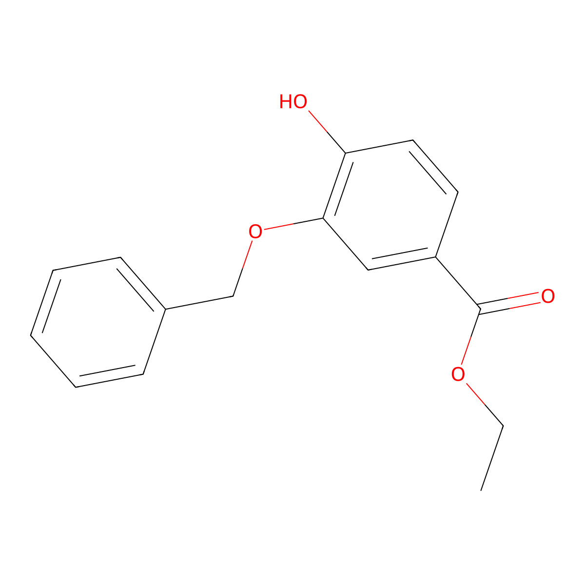 Ethyl 3-(benzyloxy)-4-hydroxybenzoate molecular structure, CAS 188564-63-8
