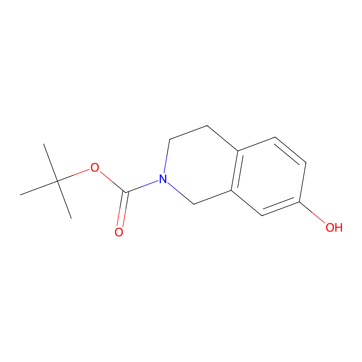 Tert-butyl 7-hydroxy-1,2,3,4-tetrahydroisoquinoline-2-carboxylate molecular structure, CAS 188576-49-0
