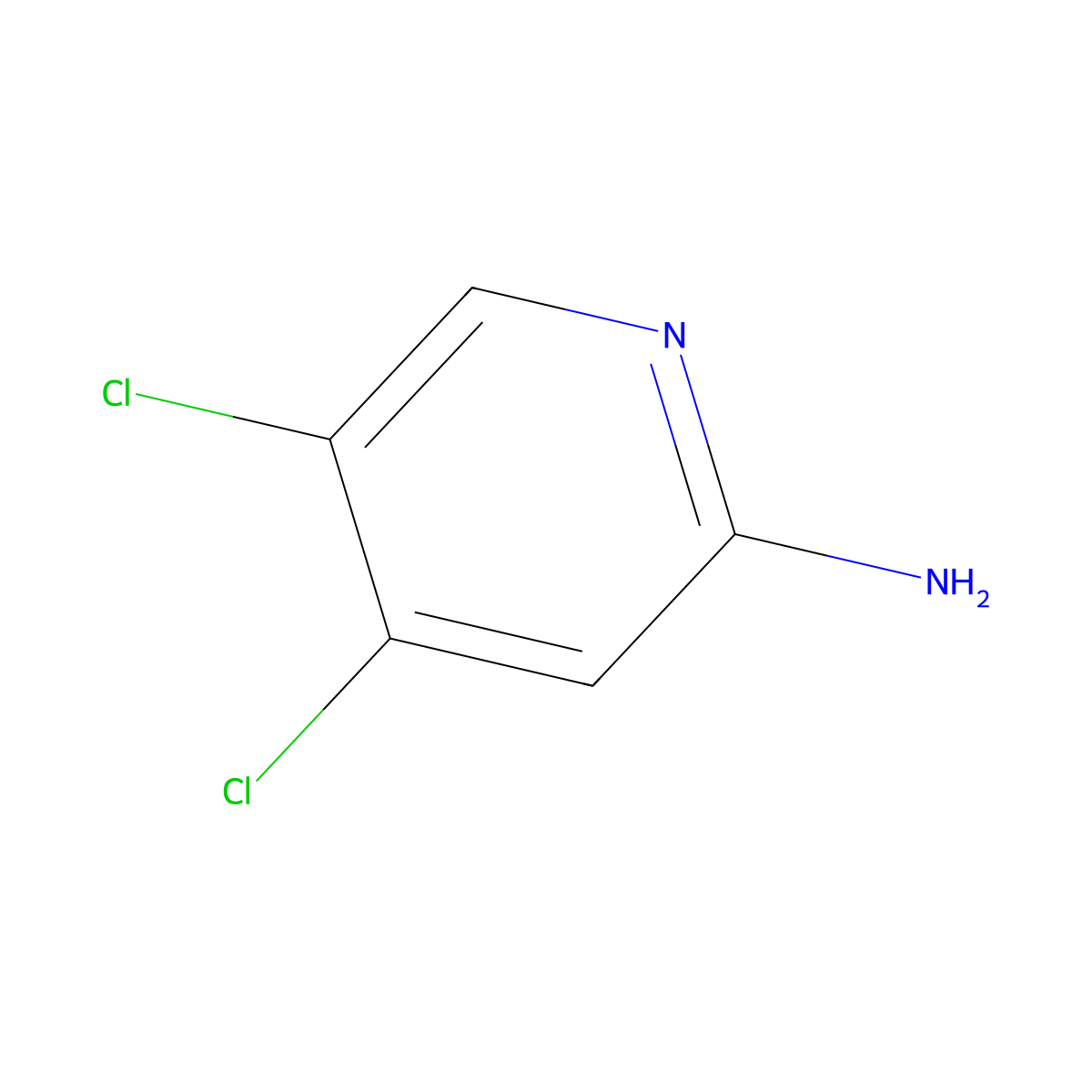 4,5-Dichloropyridin-2-amine molecular structure, CAS 188577-68-6