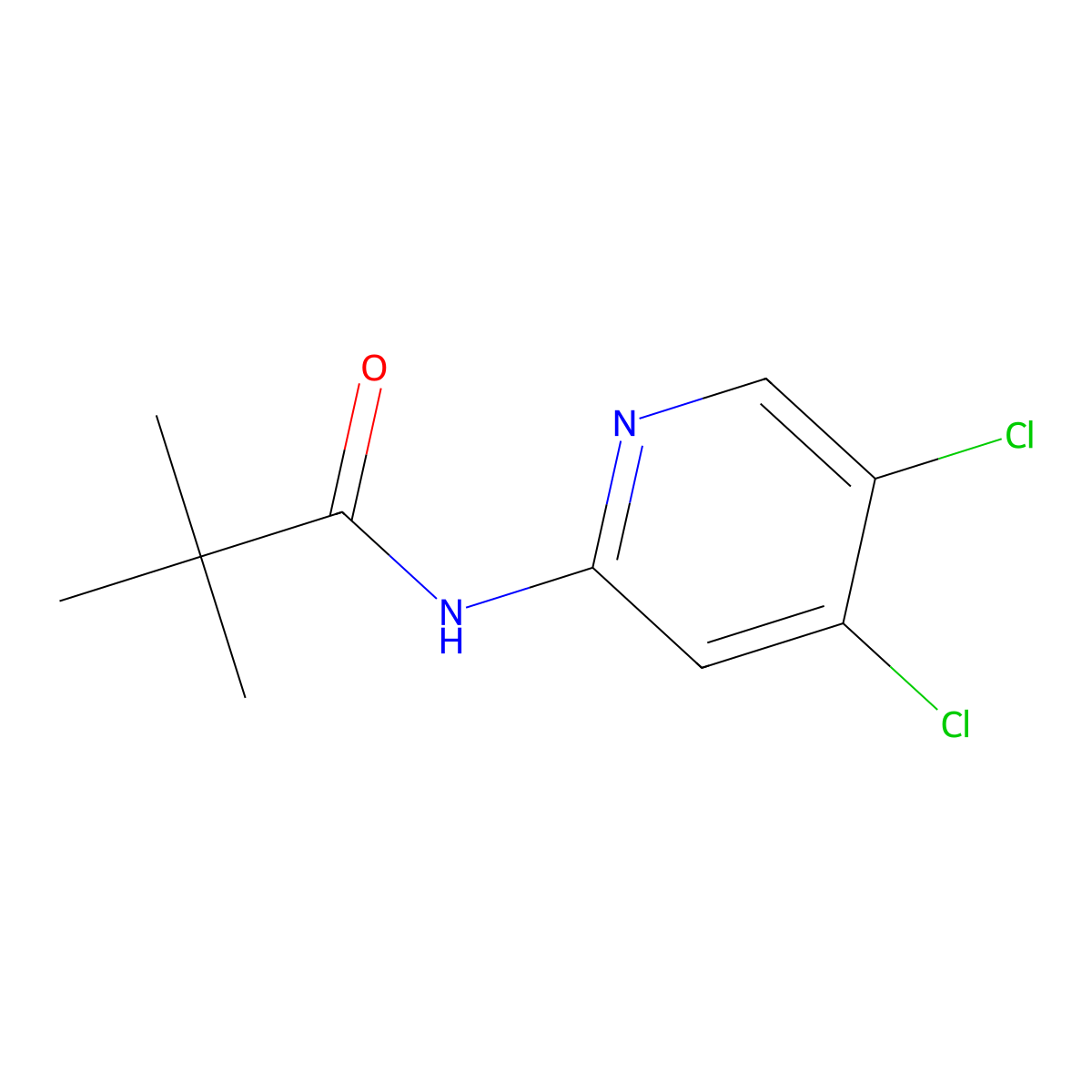N-(4,5-Dichloropyridin-2-yl)pivalamide molecular structure, CAS 188577-71-1